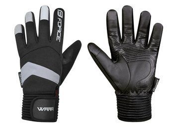 Велоперчатки зимние FORCE WARM, black 90458 фото