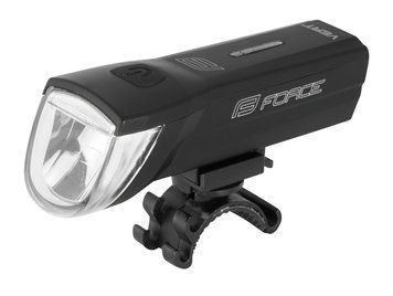 Велосипедная фара FORCE VERT 110LM USB, black 45206 фото