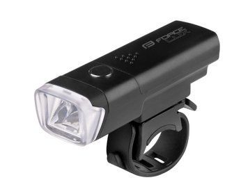 Велосипедная фара FORCE LUX 100LM battery, black 45165 фото