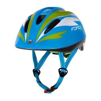 Шлем FORCE FUN STRIPES child. blue-green-white S 9022453 фото