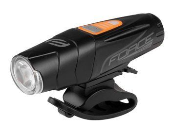 Велосипедная фара FORCE STOGIE 900 LM, USB, black 452104 фото