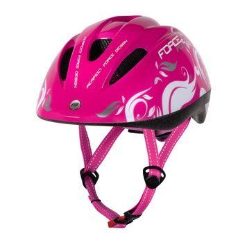 Шлем FORCE FUN FLOWERS child. pink-white-grey S 9022458 фото