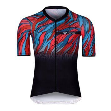 jersey F LIFE short sl, black-petrol blue-red M 90011951 foto