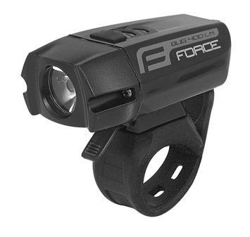 Велосипедная фара FORCE BUG 400LM USB, black 45207 фото