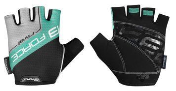 Велоперчатки FORCE RIVAL, black-turquoise S 9052445 фото